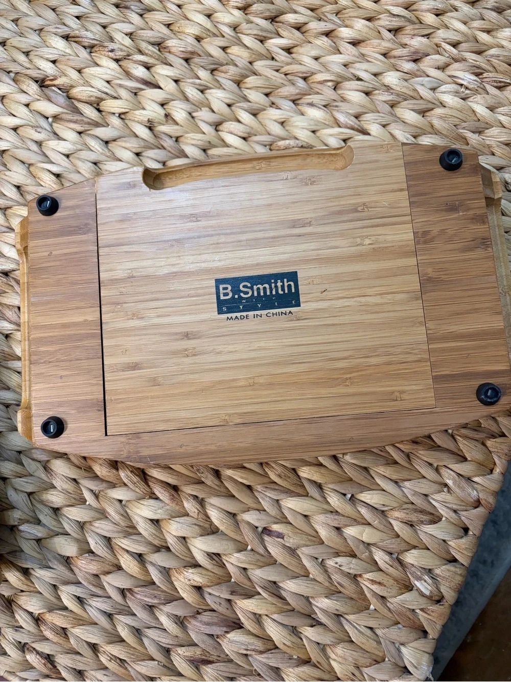 Marble & Bamboo Cheese Board with 4 Serving Knives b smith
